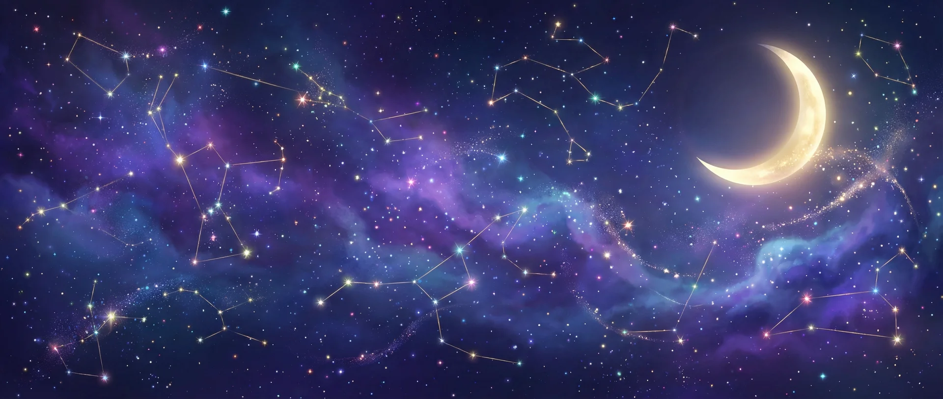 星空背景 - 请色五月 | 每日星座运势与塔罗占卜